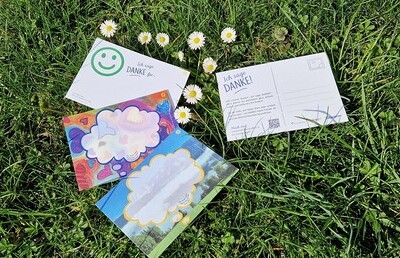 Die Dankeskarten sind in verschiedenen Stilen verfügbar.